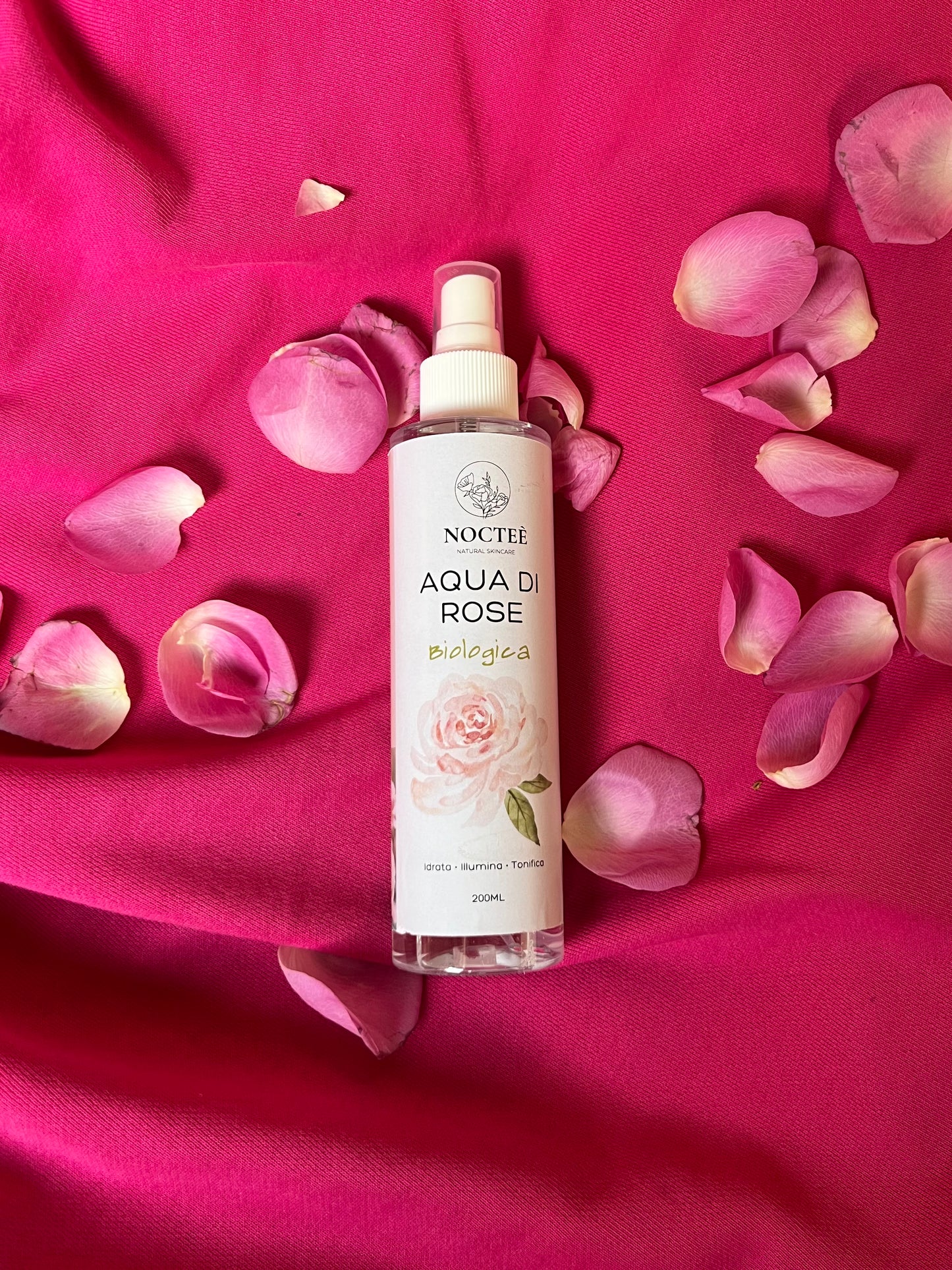 Idrolato Biologico di Rosa Damascena – Tonico Viso 200 ml